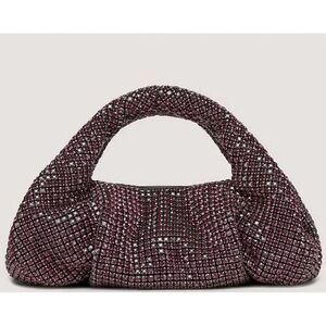 Stuart Weitzman Crystal-Embellished Clutch in Purple and Silver